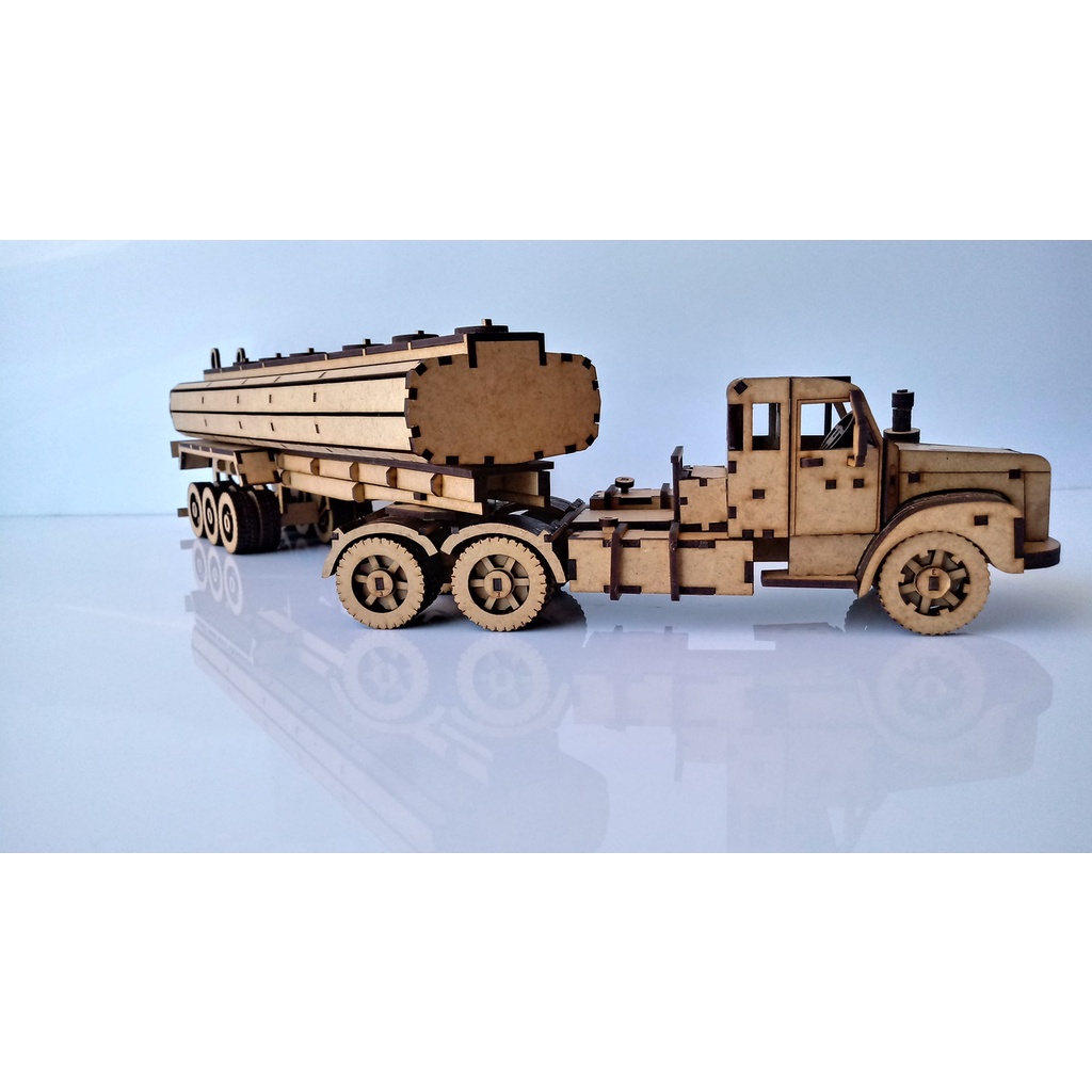 Miniatura Scania Jacaré Tanque 3d, Quebra Cabeça Em Mdf
