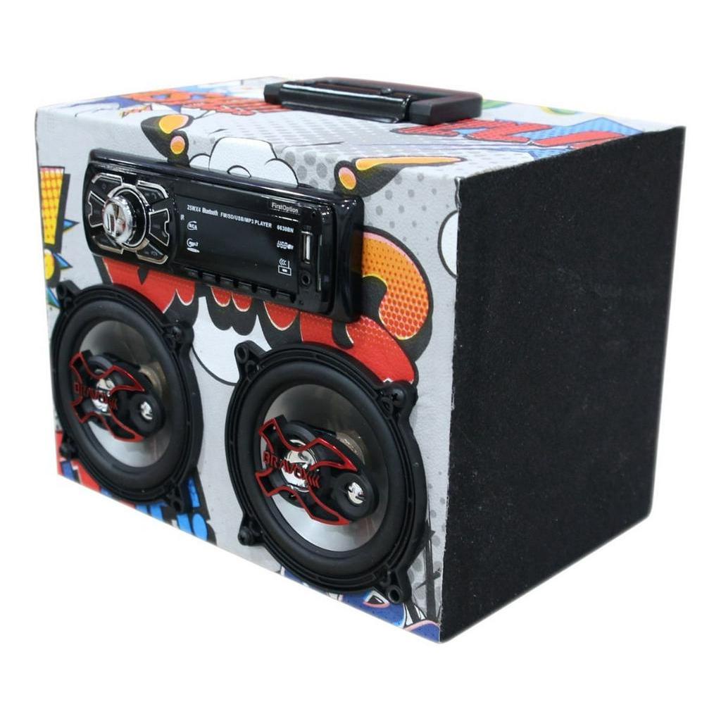 Caixa Som Ativa Comércio Rancho Casa Bravox 5 Polegadas - detalhe