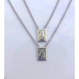 Escapulário de Nossa Senhora do Carmo em Aço Inox em Oferta na Shopee