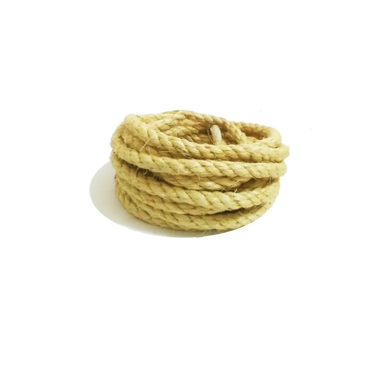 Corda De Sisal Natural 10mm 4 mts Metros Resistente Trança Arranhador Decoração Artesanato Construção em Oferta na Shopee
