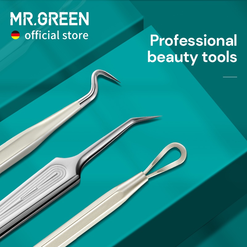 MR.GREEN Agulhas Removedor De Acne Blackhead Espinhas Conjunto Extrator De Comedão Blemish Zit Ferramentas Para Remoção De Cuidados Com A Pele - Beauty