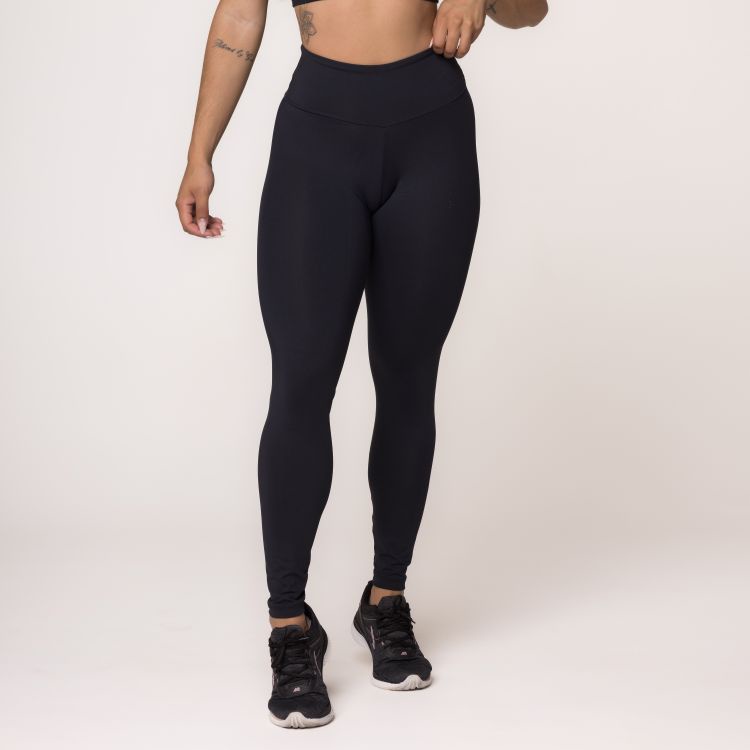 Calça Legging Feminina Fitness Cós Alto em Suplex Poliamida Leg para Atividade Física Academia e Corrida Modelagem Perfeita