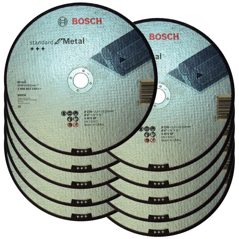 Disco de Corte Metal 9 POL 2 Telas Furo 7/8 POL Standard com 10 Unidades BOSCH em Oferta na Shopee