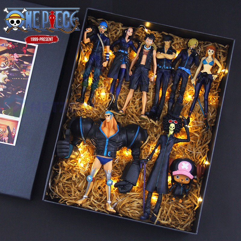 コミック・アニメ ONE PIECE Figure Bulk Lot 9 pcs Japan One Piece Conjunto Bonecos Animes Luffy/Zoro/Kanji Action Figure