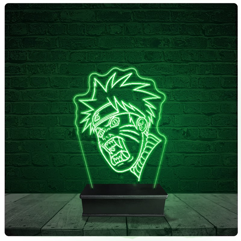 Luminária Abajur Acrílico Led - Naruto Anime Desenho 11