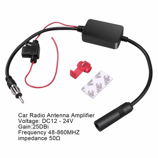 Antena De Rádio FM Para Carro Amplificador De Sinal De Universal 12V Auto 88-108MHz Veículo Marinho