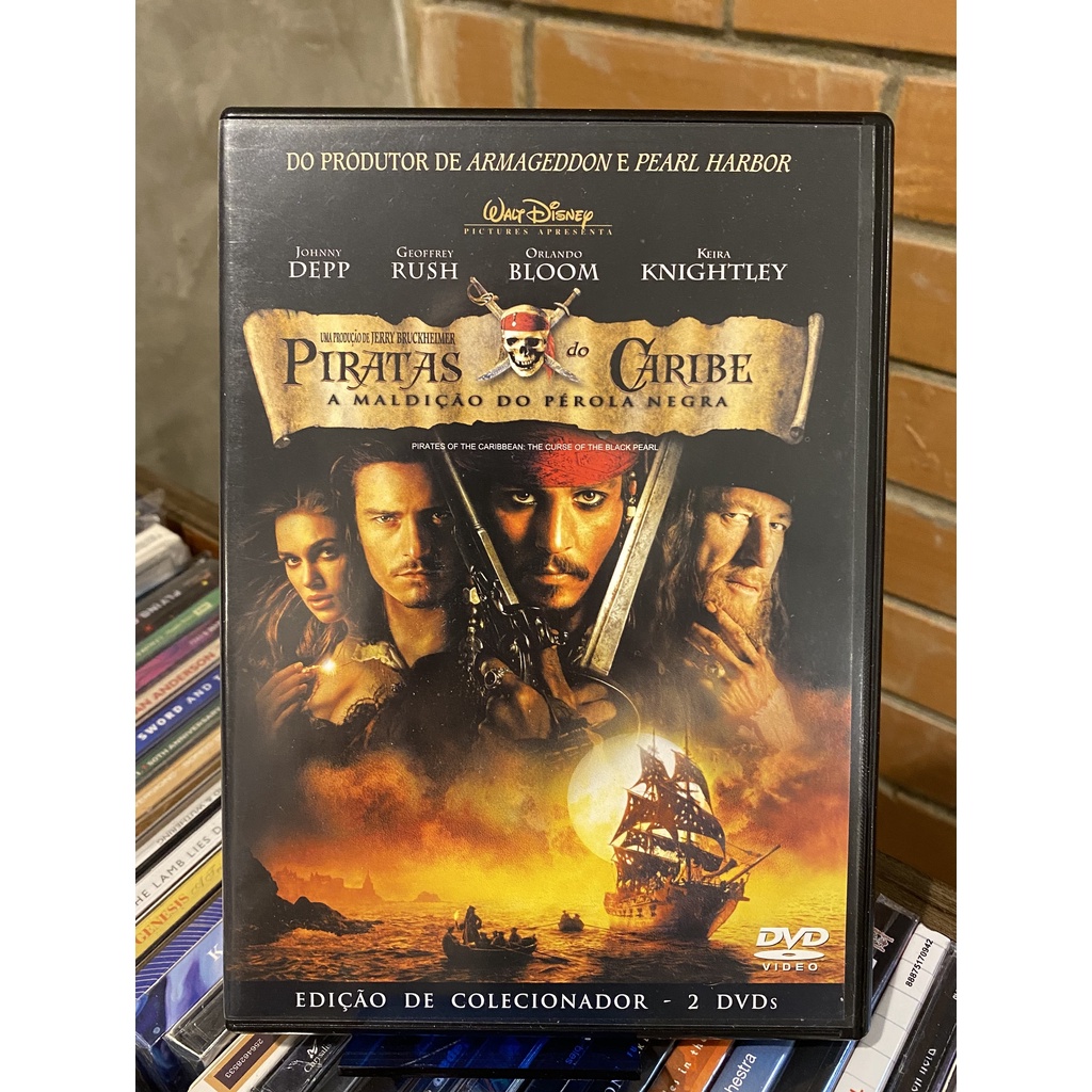 DVD DUPLO Original  Piratas do Caribe - A Maldição do Pérola Negra como Novo Johnny Depp