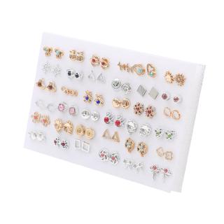 36Pairs Brincos Femininos , Conjunto De Elegante De Strass Cristais , Flores , Jalheria Feminina