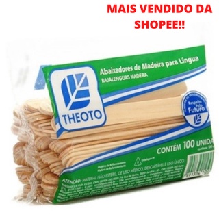Abaixador de Lingua Espátula de Depilação C/100 unid Palito de Madeira