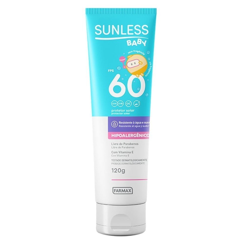 Protetor Solar FPS 60 Sunless - Baby 06 meses+ 120g