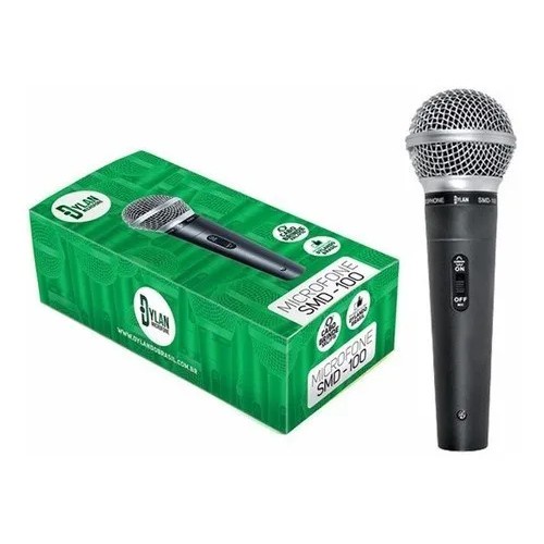 Microfone De Mão Com Fio Dinâmico Karaoke Dylan SMD-100
