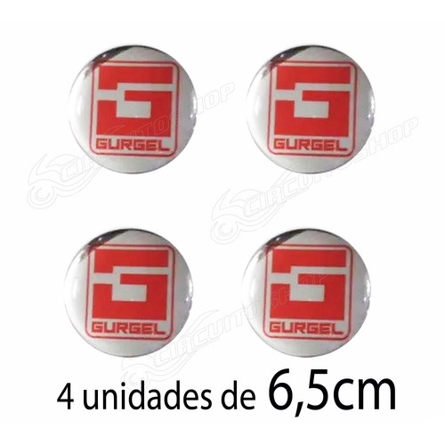 Kit 4 Adesivos Relevo 3d Roda Calota 6,5cm Carro Gurgel