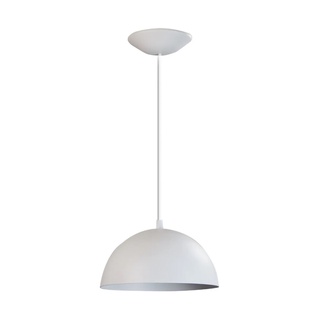 Pendente Luminária Led 19cm E27 Branco Bancada Cozinha Teto Decoração Casa Loja