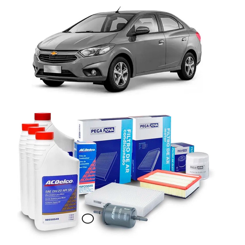 Kit Oleo 0w20 + Filtros Ac Combustivel Ar Prisma 1.0 .14 em Oferta na Shopee