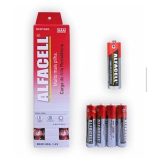 Pilha AA/AAA alfacell 1.5 volts 01 pacote com 4 unidades