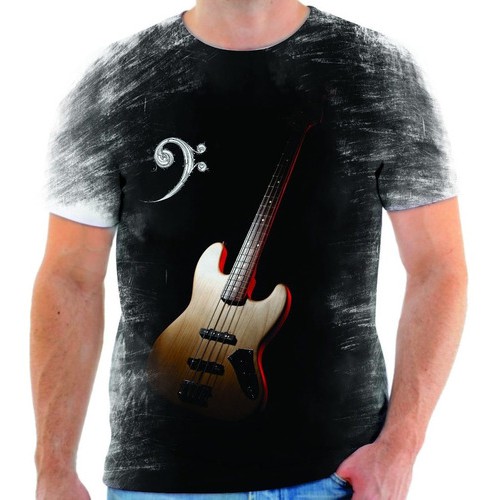 Camiseta Camisa Personalizada Contra Baixo Clave De Fá 3