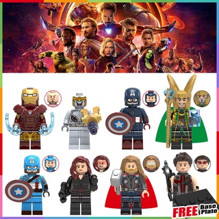 Thor Loki Mini Figuras Marvel Os Vingadores Viúva Preta Capitão América Hawkeye Chitauri Coleção Toys Gifts