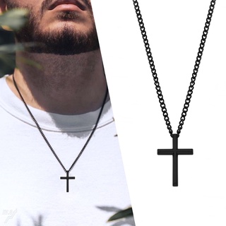 Colar Masculino Corrente para Homem Pingente Cruz Crucifixo Aço Inox 316l Preto Não enferruja Fé Cristão Pronta Entrega Qualidade