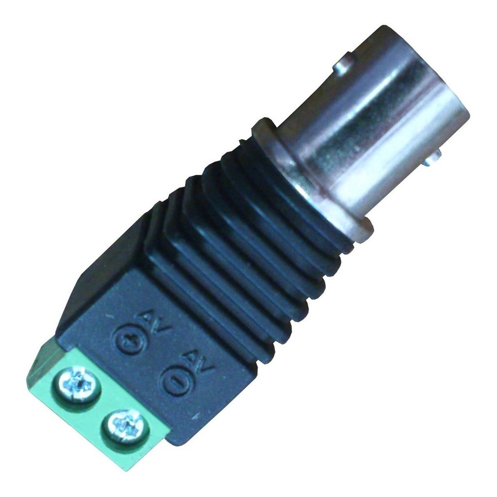Conector BNC Fêmea de Parafuso. Adaptador Borne KRE 2 Vias X Plug BNC Fêmea.
