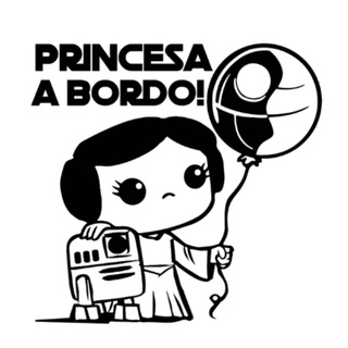 Adesivo Bebê á Bordo Princesa Leia Star Wars para Automoveis .