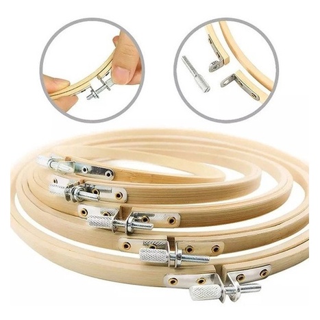 Bastidor Bambu Ajustável De Metal Artesanato Decoração em Oferta na Shopee