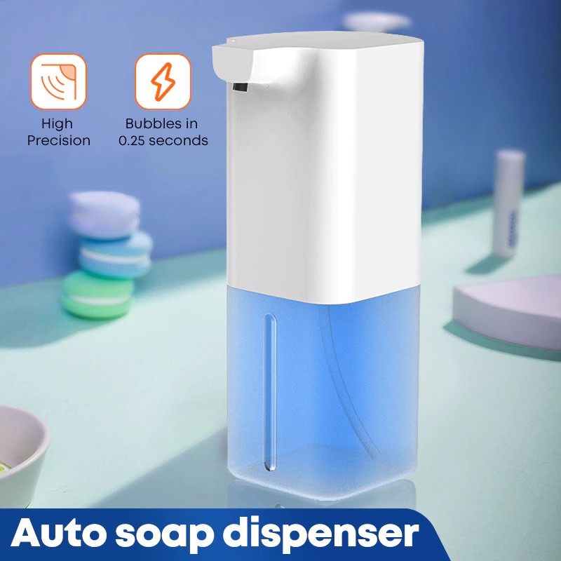 Dispenser Dispensador Para Sabonete Sabão Detergente Automático Sem Fio Com Sensor Para Limpeza de Mãos Espuma