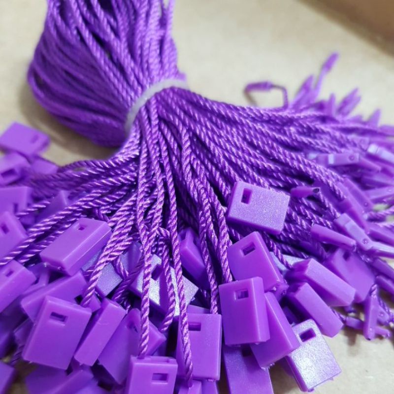 100 Lacre Roxo Pendurar Tag Roupas em Oferta na Shopee