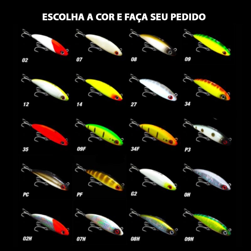 Isca Artificial Borboleta Perversa 10cm/21g - Tucunaré Robalo Dourado Olhete Xaréu Atum Anchova