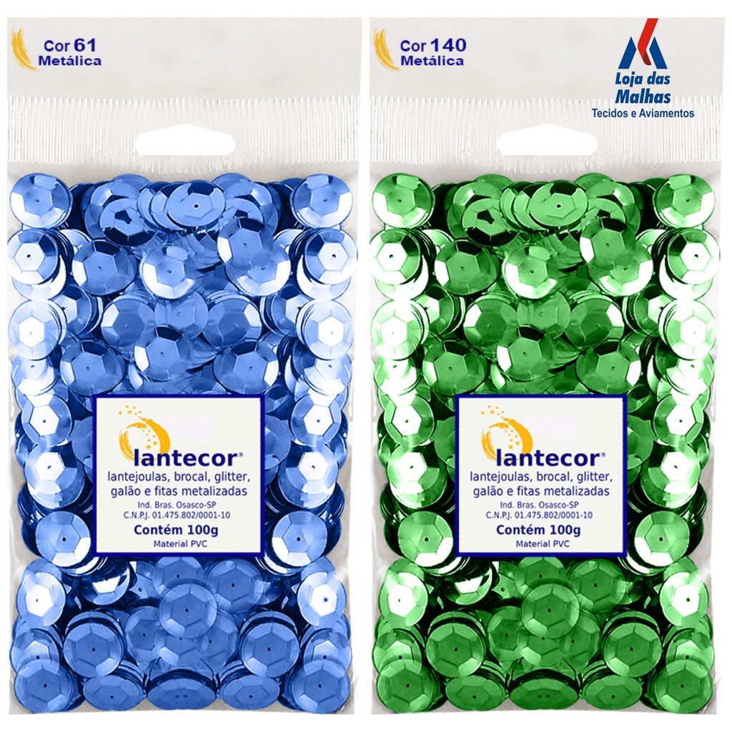 Kit Dois Pacotes de Lantejoula Lantecor 1000 Unidades, Diversas Cores. em Oferta na Shopee
