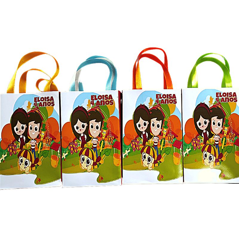 15 Sacolinhas Surpresa Personalizadas Tema Sítio Tamanho 16x4x10