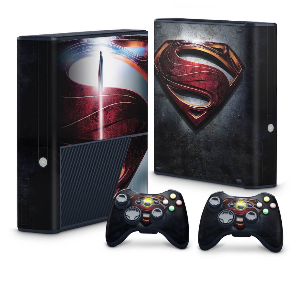 Skin Adesivo Xbox 360 Super Slim - Superman - Man Of Steel