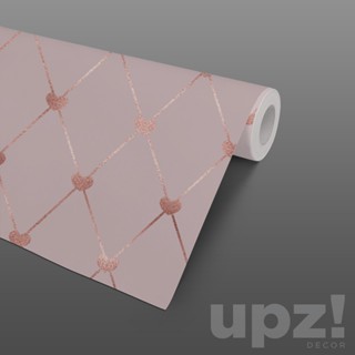 Papel De Parede 3d Florença Rose Gold - Adesivo Lavável em Oferta na Shopee