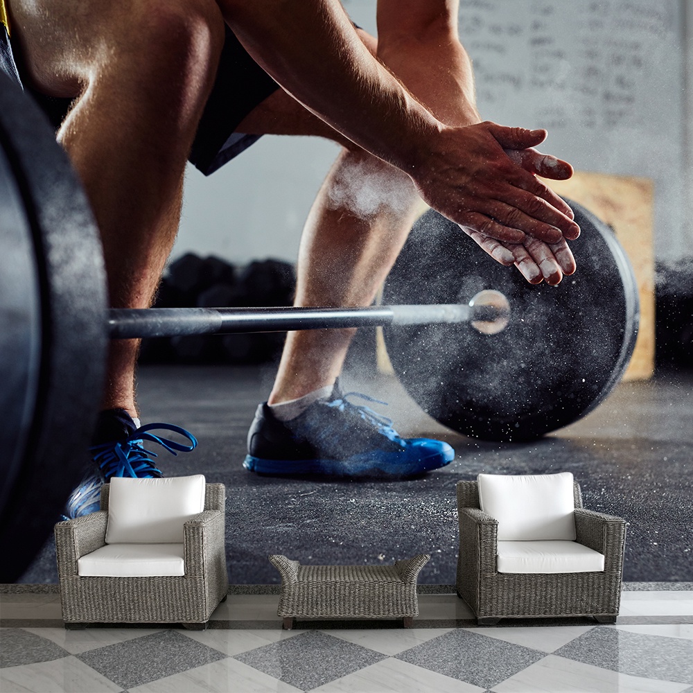 Papel de Parede Academia Peso Crossfit Sala Painel - 392pc