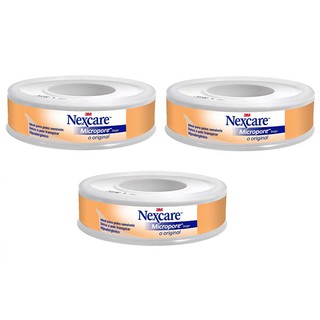 Micropore c/3 da 3M 12mmx4,5m antialérgico hipo bege beje cor da pele igual do hospital ponto falso