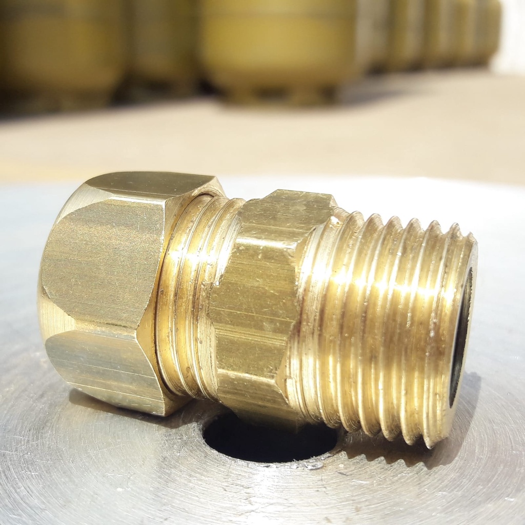 ADPTADOR CONECTOR MACHO 1/2 MANGUEIRA FOGÃO GÁS ANEL VEDAÇÃO