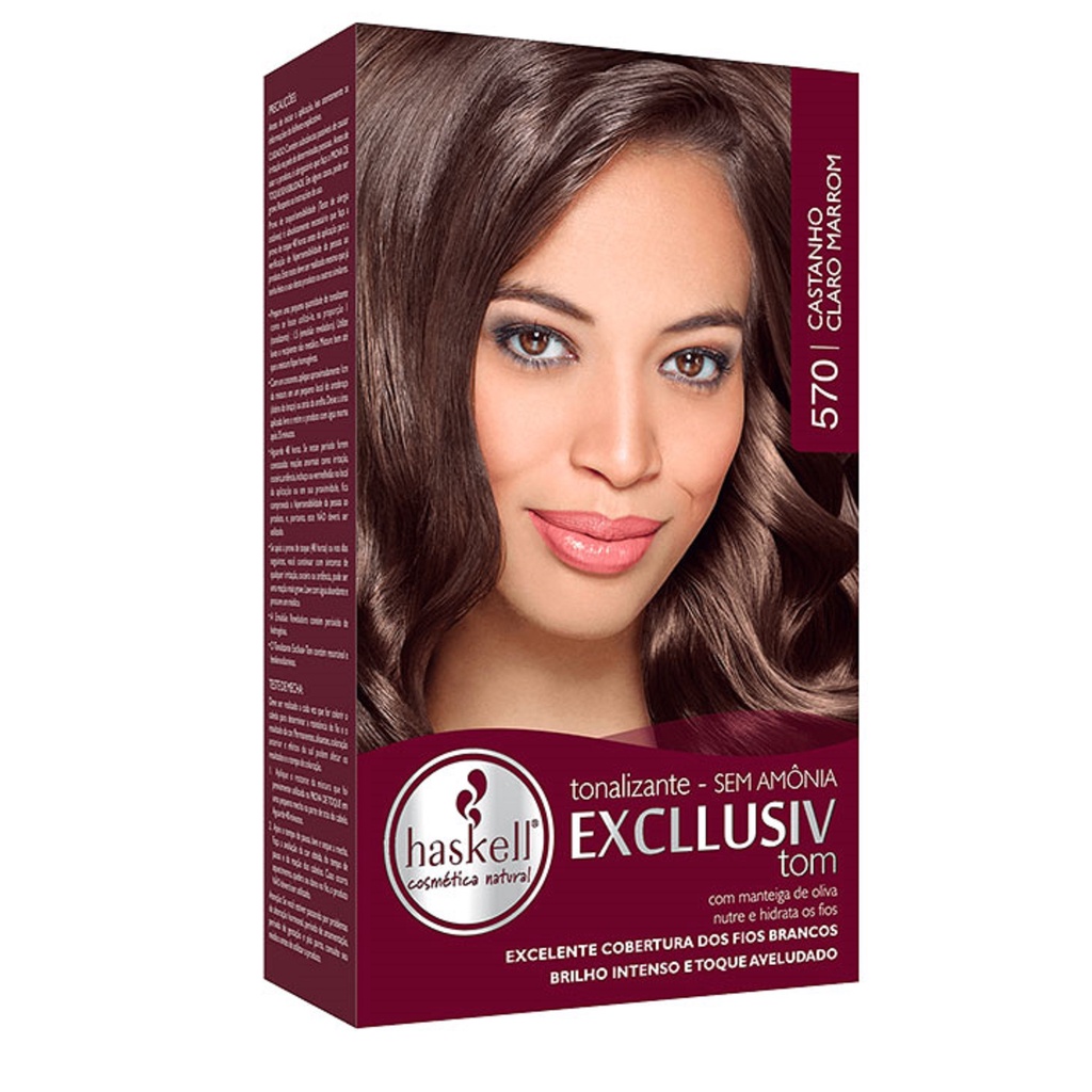 Tonalizante Excllusiv Tom Haskell - Castanho Claro Marrom 570 em Oferta na Shopee