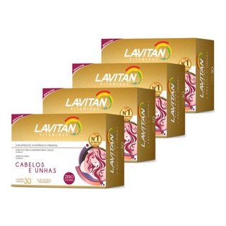 Kit Lavitan - Lavitan Hair Cabelos e Unhas Barba e Bigode biotina (Total 120 Cápsulas)