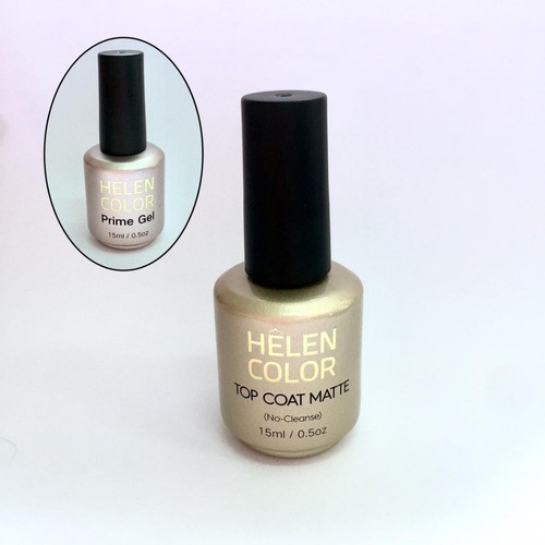 Primer Em Gel + Top Coat Matte Gel Helen Color Unhas De Gel Shopee Brasil
