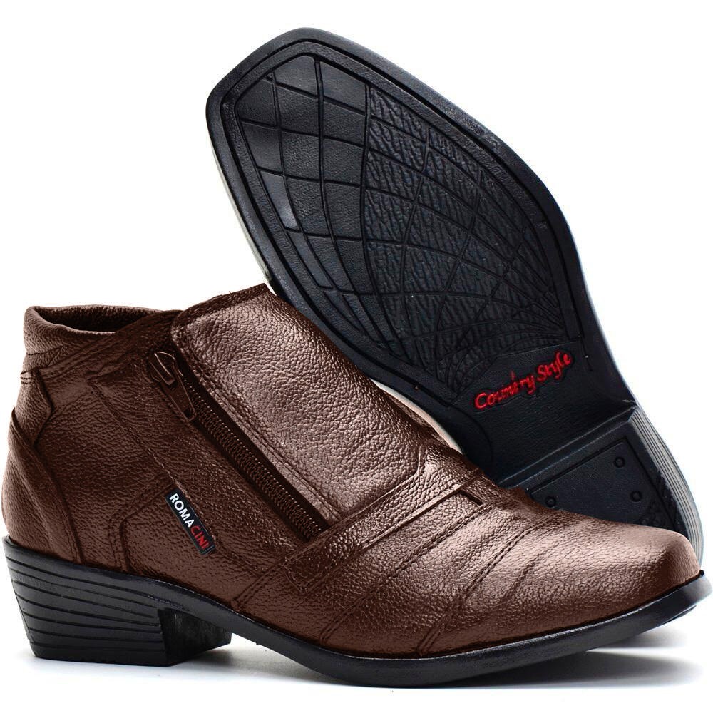 Bota Botina Social Couro Legitimo Masculina em Oferta na Shopee