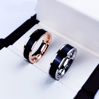 Anel De Ouro Rosa Branco Preto Para Masculino E Mulheres/Jóia De Casamento/Aço Inoxidável .