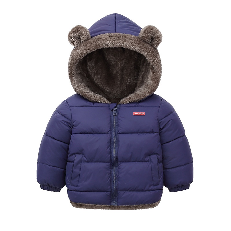 Cashmere Crianças Casaco Outono Inverno Engrossar Jaqueta Meninos Cor Sólida Com Capuz Parka Outerwear 2-6 Anos