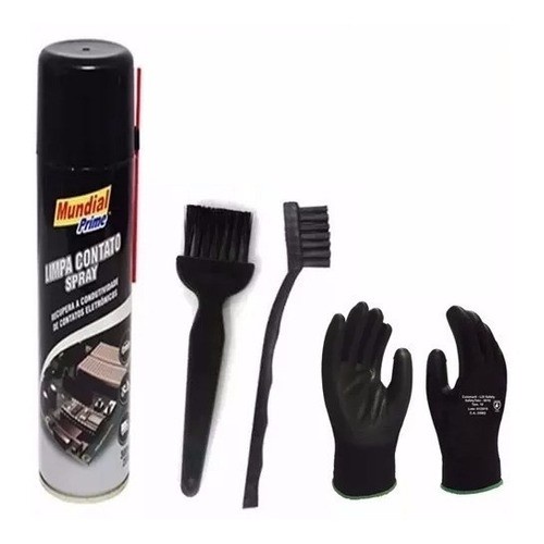 Kit Pincel Escova Anti Estatica Luva Limpa Contato 
