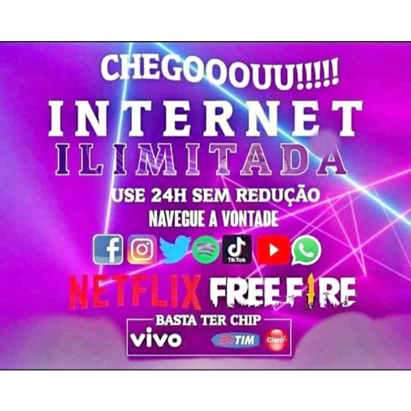 Internet ilimitada por 10 reais #internet #jogosonline #online