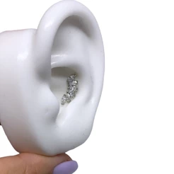 Piercing Cluster Helix Tragus Conch Cravejado Aço Cirúrgico