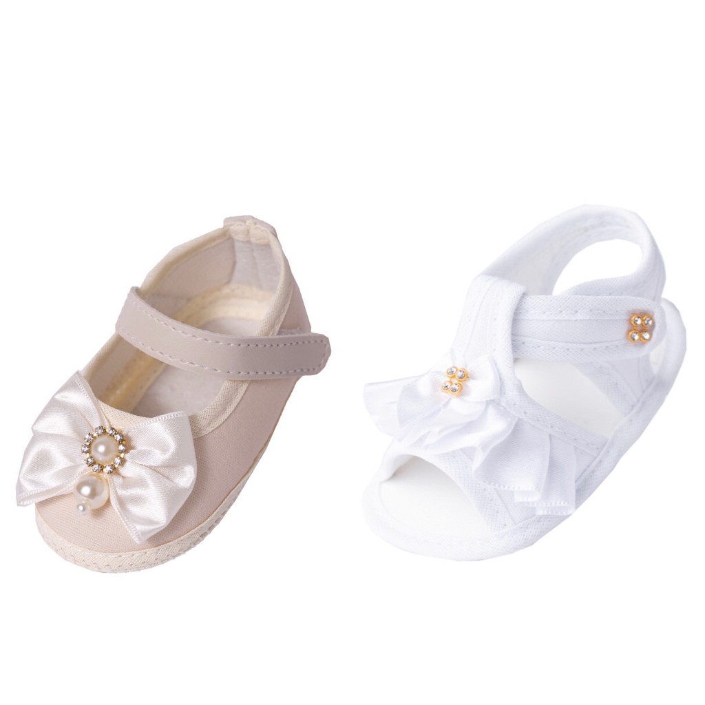 Sapatinho Bebê Menina e Sandália Bebê Menina Kit C/ 2 Pares - Recém Nascido em Oferta na Shopee