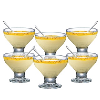 Taça de Sobremesa Vidro New Paradise (6 Taças + 6 Colheres)