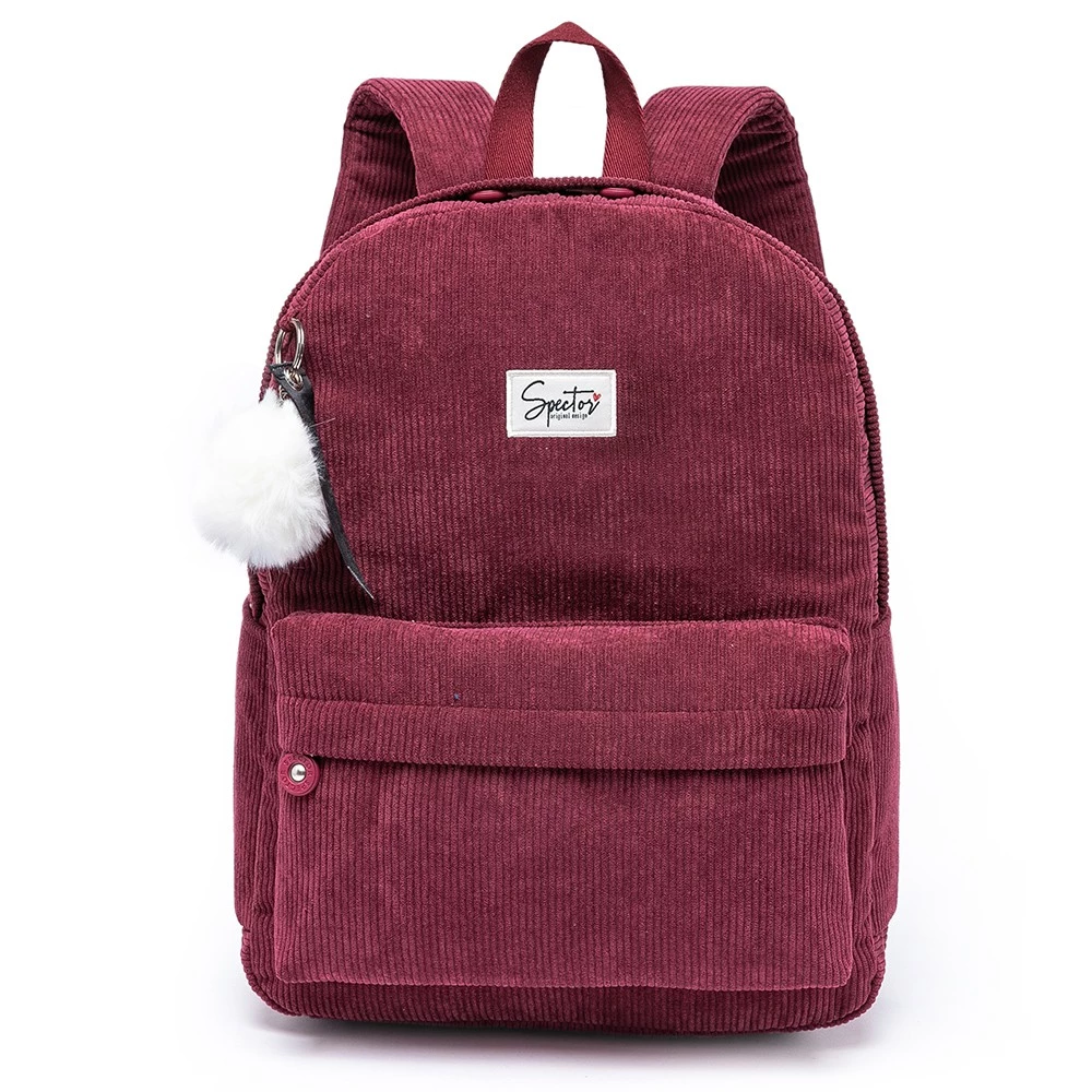 Mochila Spector Feminina Espaçosa Escolar Passeio Chaveiro Pelinho 16,5L