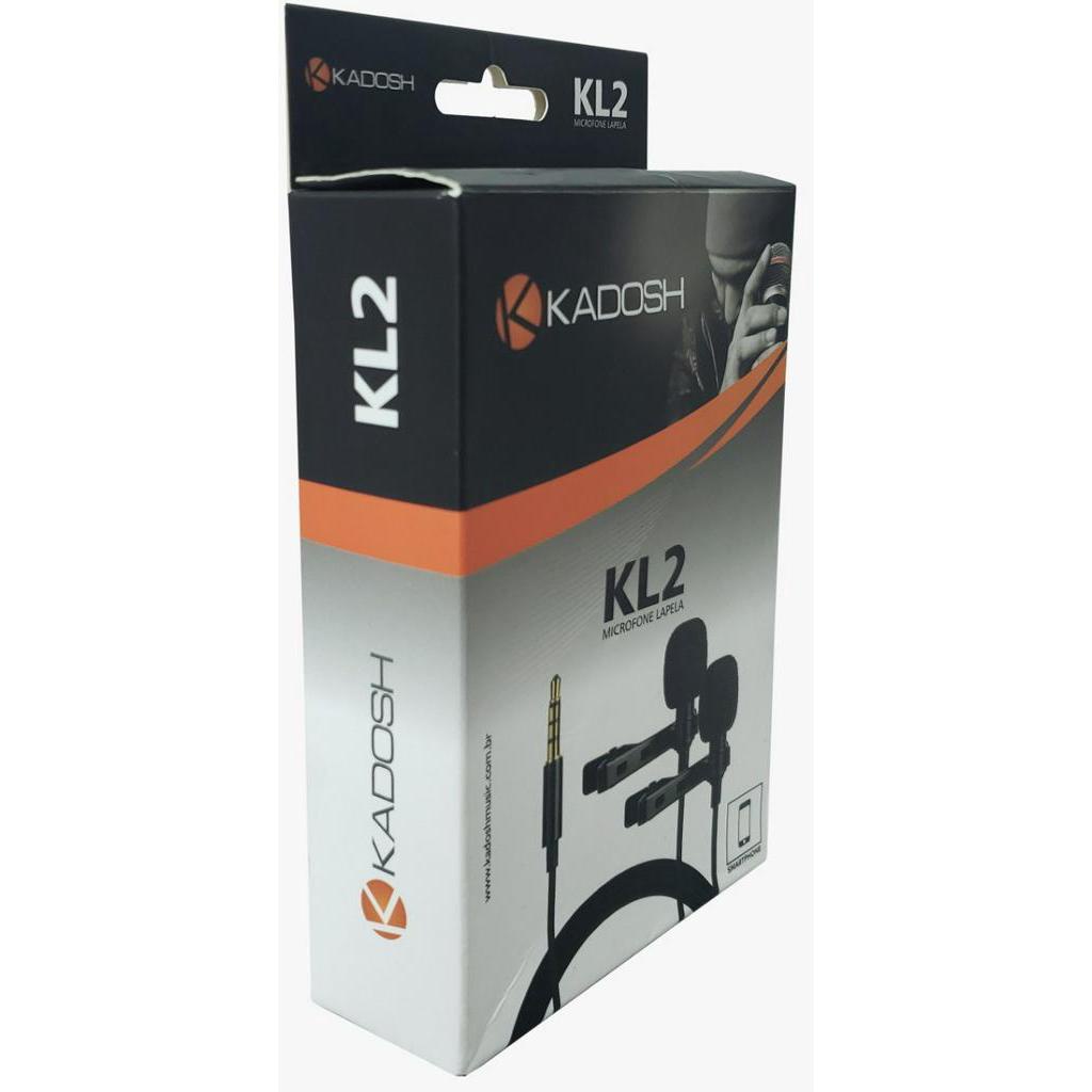 Microfone Lapela Duplo Para Smartphone Kadosh Kl2