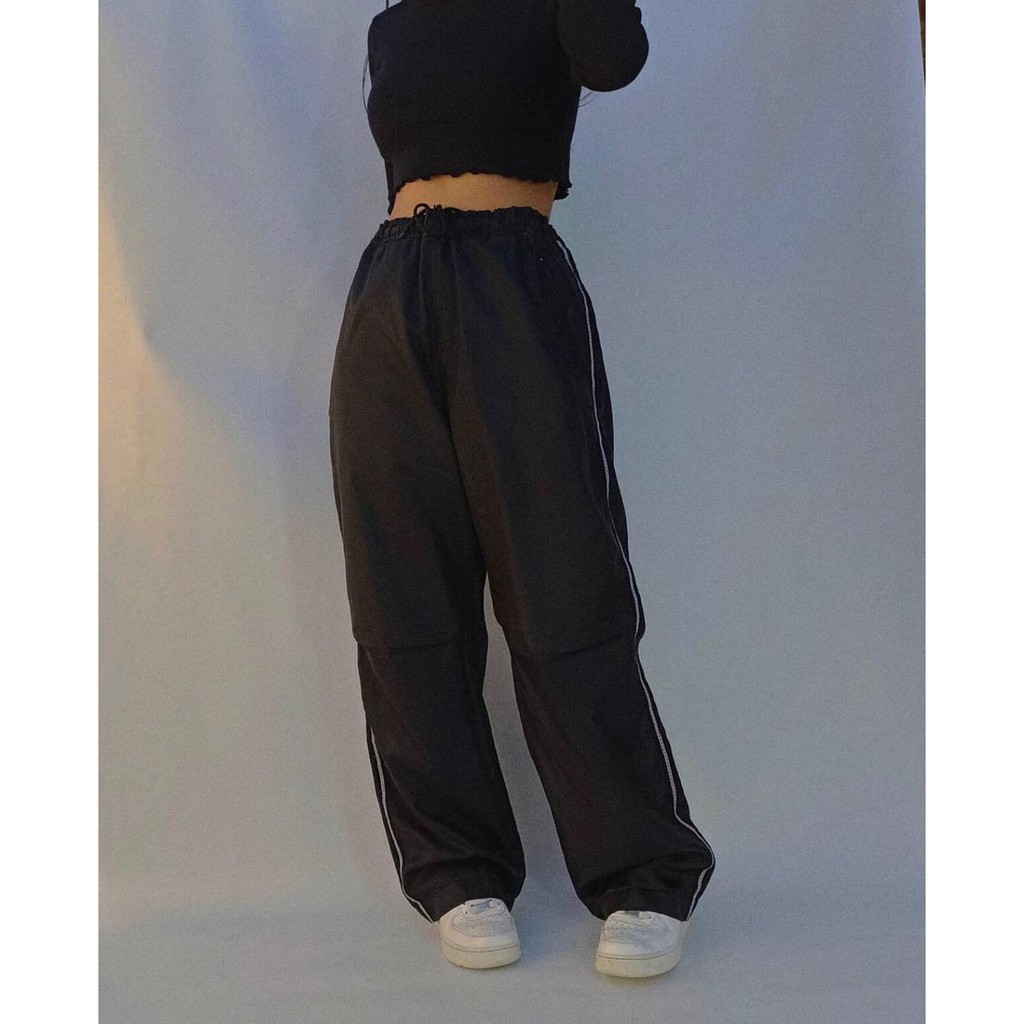 Calça De Carga Feminina Y2K E-Girl Streetwear De Cintura Alta Jeans De  Perna Larga Casual Flare Vintage - Escorrega o Preço