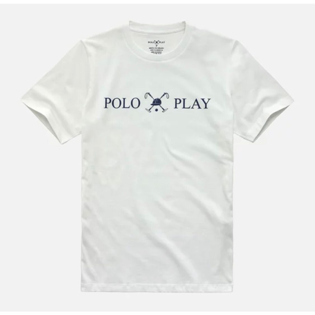 age rejection Thorough Camiseta Polo Play Branca (Coleção 2022) - Original | Shopee Brasil